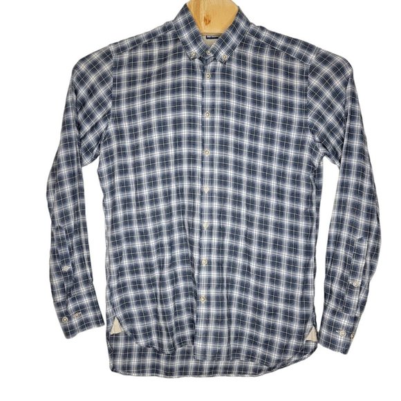 SUITSUPPLY 39 / 15.5 Gray Plaid‎ Men's Long Sleeve Button Down Shirt - Picture 1 of 5